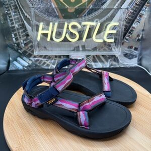 Teva Hurricane Sandals Vista Blue Indigo Pink Sandals Youth Sz 1